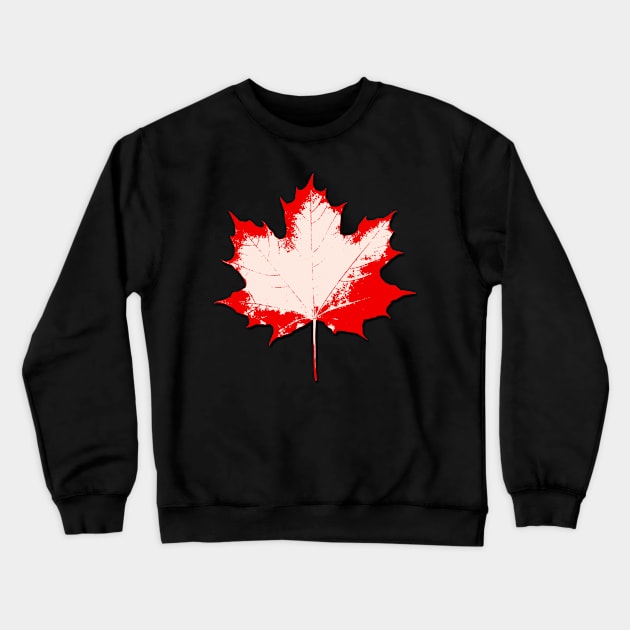 Maple Leaf Stamp light Crewneck Sweatshirt by Valkyrie's Designs